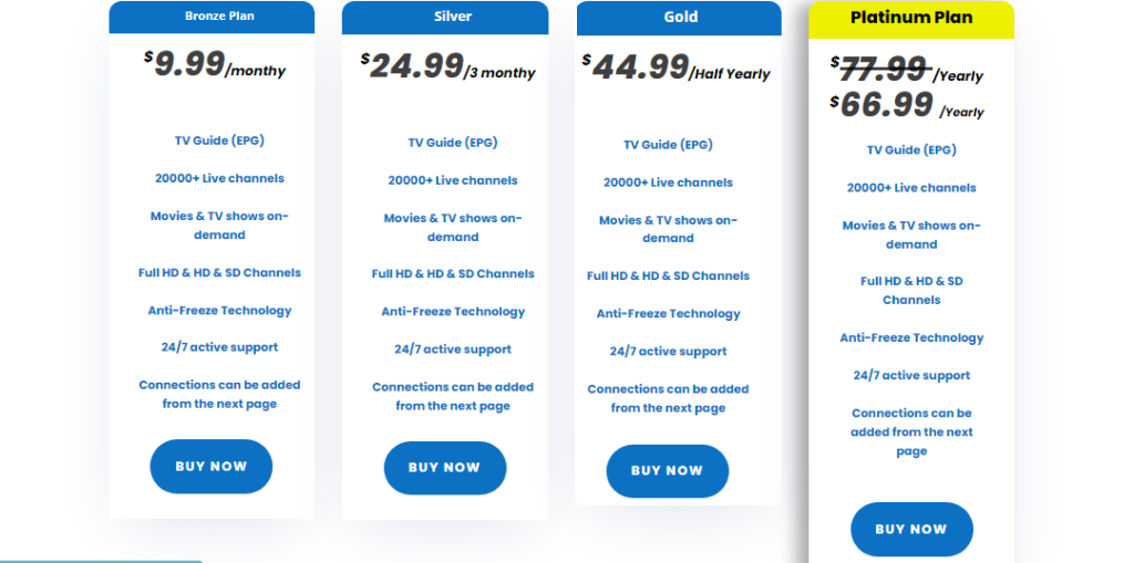 Xtreme HD IPTV Pricing